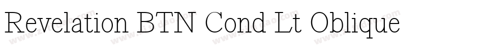 Revelation BTN Cond Lt Oblique字体转换